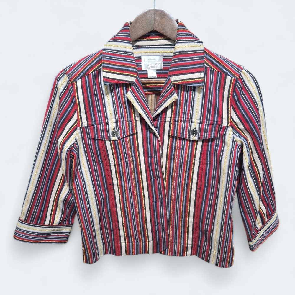 Christopher & Banks Stripped Jacket